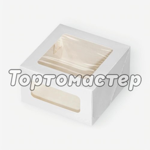 Коробка для торта с окном 18х18х10 см ForG CAKE II W W 180*180*100