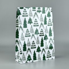 Пакет бумажный "Ёлочки" 18х23х10 см 10365439