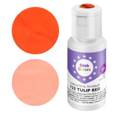 Краситель пищевой гелевый водорастворимый GLEB (CAKE) COLORS 123 Tulip Red 20 г CC123TR