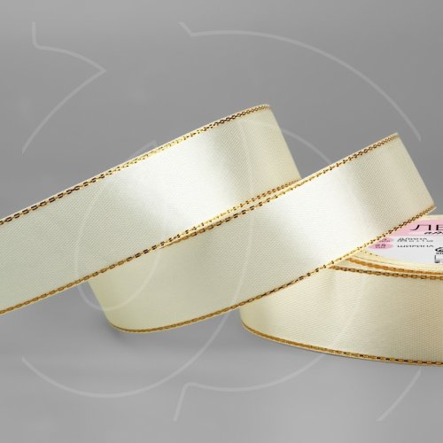Лента для декора и упаковки Атласная Светло-бежевая 2,5 см 7112580