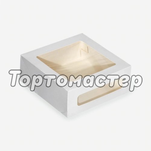 Коробка для торта с окном 26х26х10 см ForG CAKE II W W 260*260*100