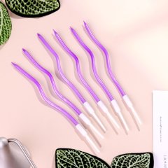 Свечи декоративные "Серпантин" Фиолетовые 15,5 см 7597551