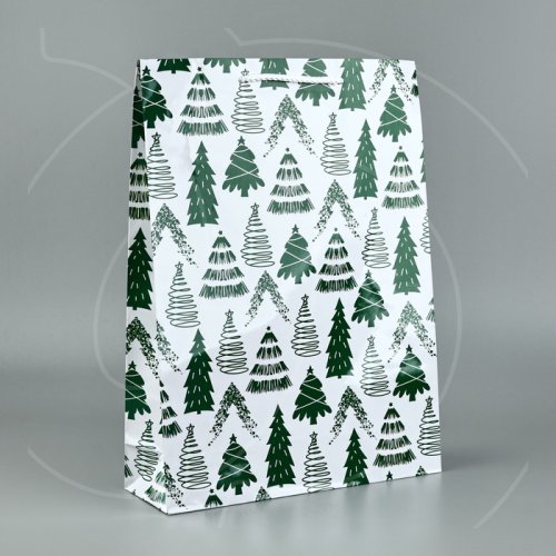 Пакет бумажный "Ёлочки" 18х23х10 см 10365439