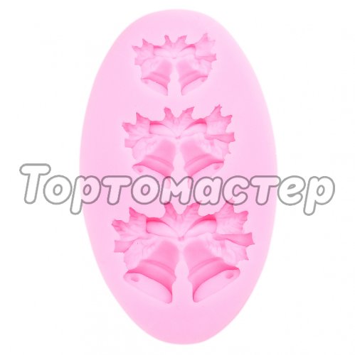 Молд силиконовый Колокольчики двойные 3 шт 4288368, M-140