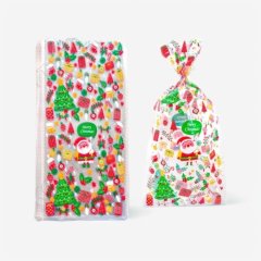 Пакетик прозрачный для сладостей "Merry Christmas" 27х13 см 10 шт  Пак-18	