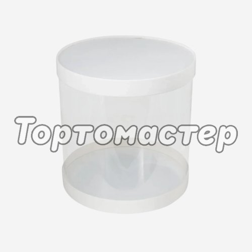Коробка для торта тубус белая 16х16 см 022560