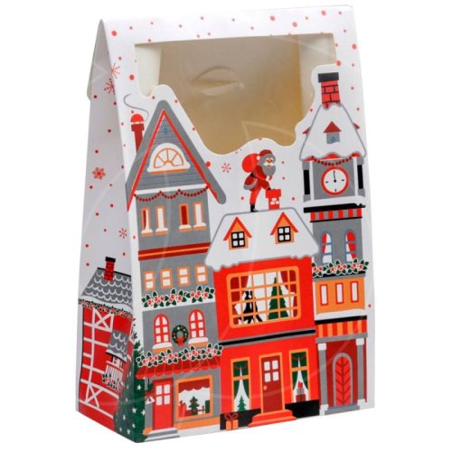 Коробка для сладостей с окном "Зимний город" 15х7х22 см 6882676