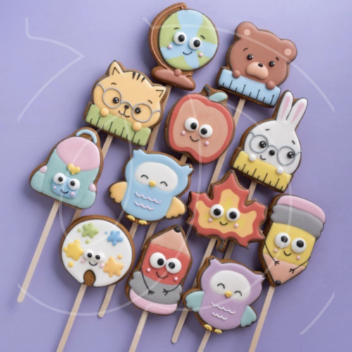 Пряник имбирный на палочке "Снова в школу" БП-00000951	