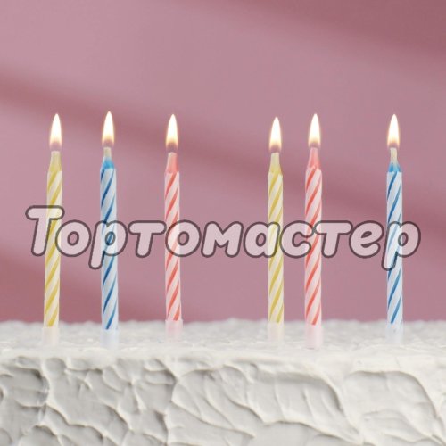 Свечи декоративные незадуваемые Разноцветные 6 см 10 шт 1670217, 1722210, 5167325       	