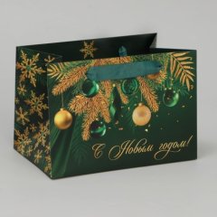 Пакет бумажный "Новый год" 10х19х7 см 9667713